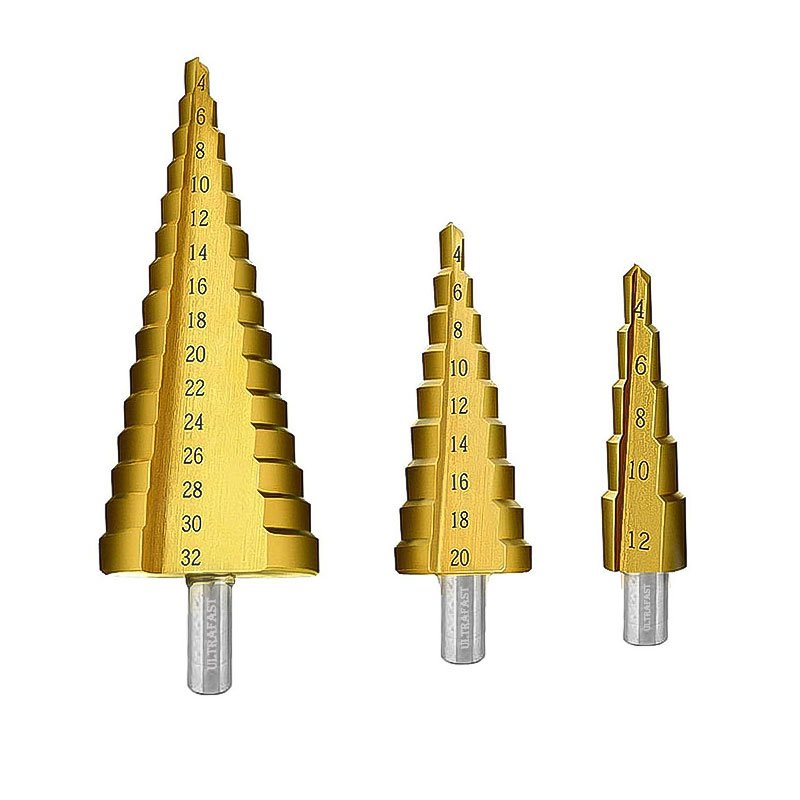 HSS STEP DRILL BITS (TITANIUM COATED)