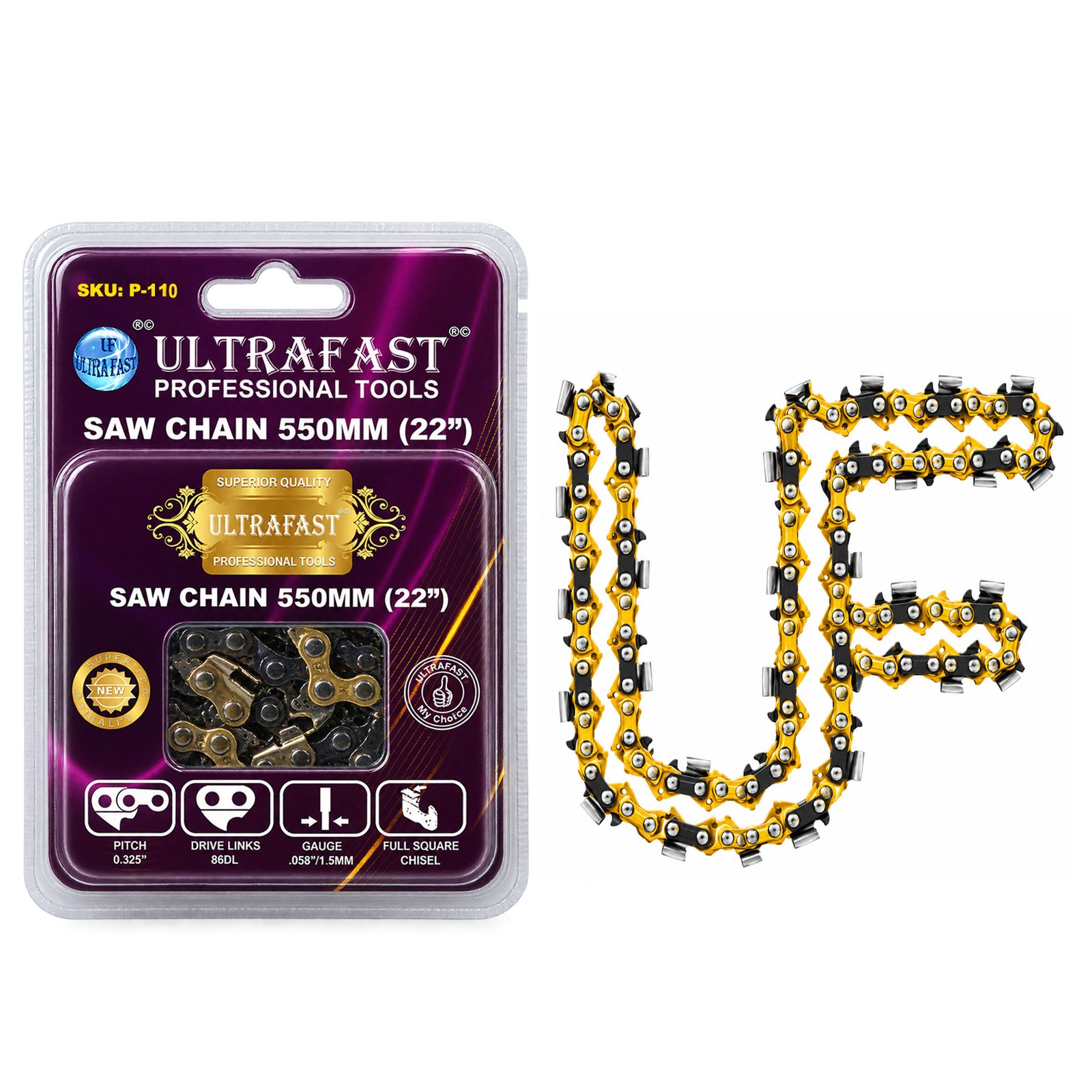 PROFESSIONAL GOLDEN CHAIN FOR CHAIN SAW