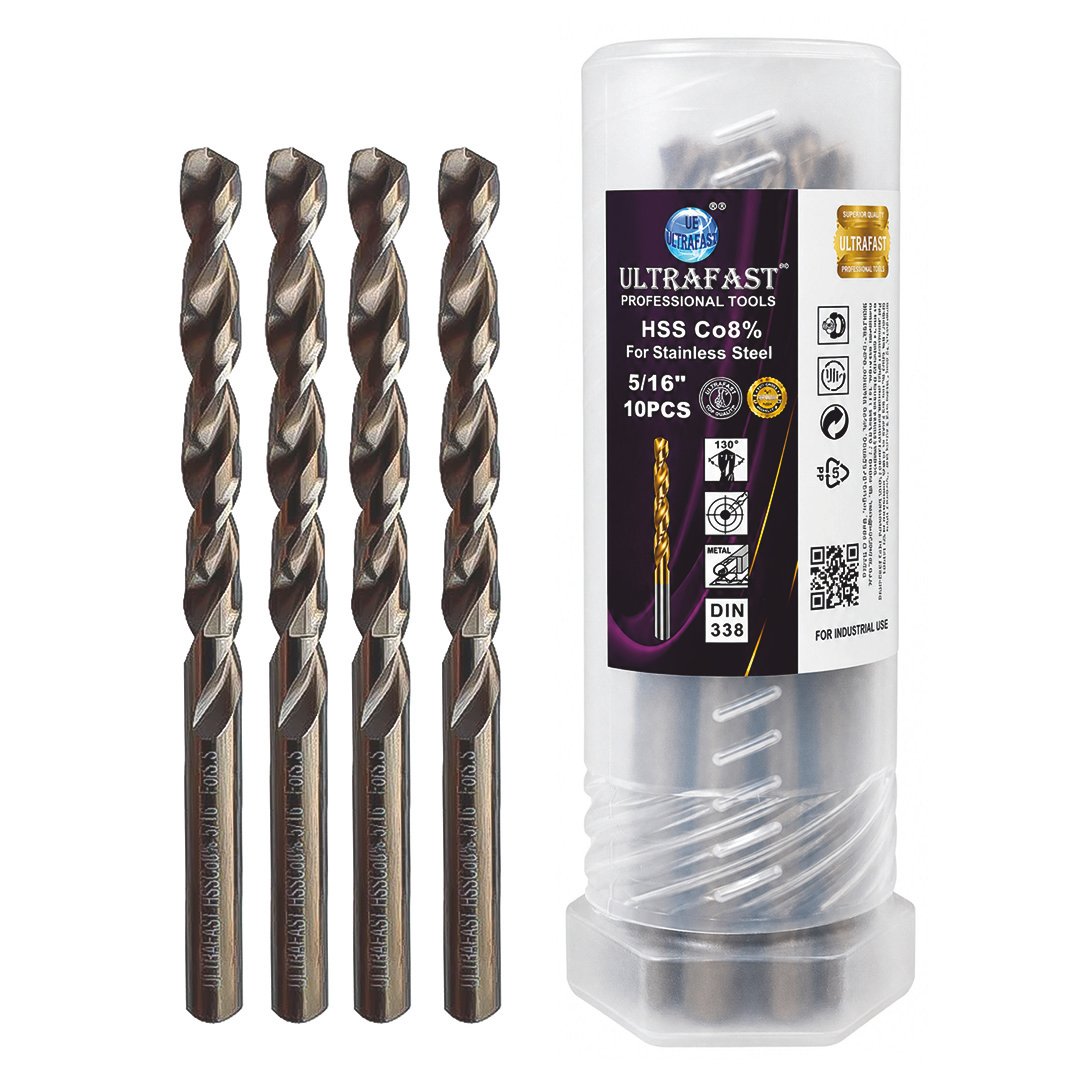 HSS DRILL BITS FOR STAINLESS STEEL PLATINUM SERIES (COBALT 8%)
