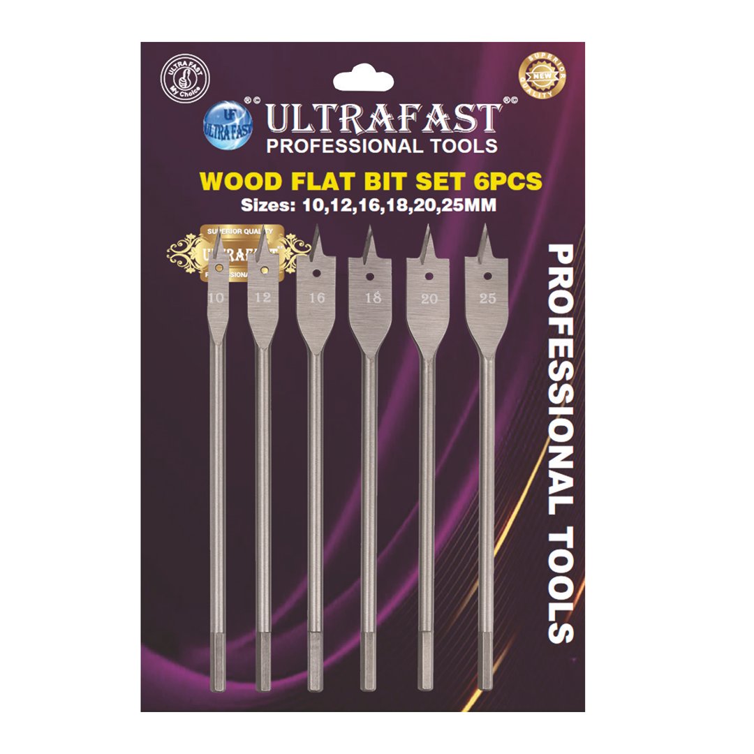 WOOD FLAT BITS SET